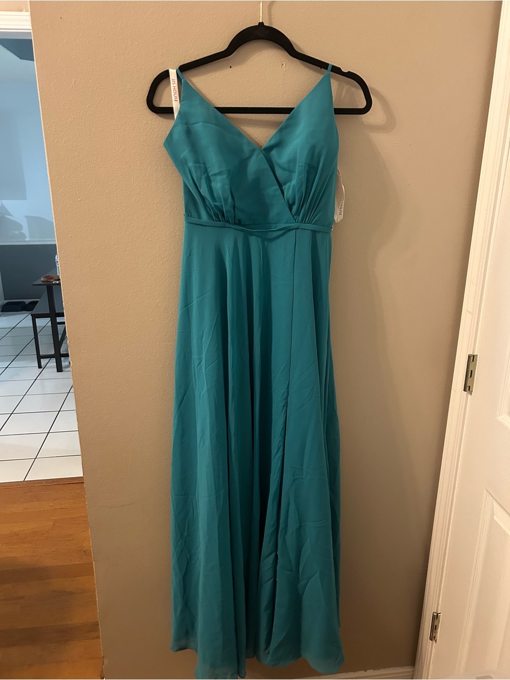 JJs House Teal Spaghetti-Strap Maxi Dress